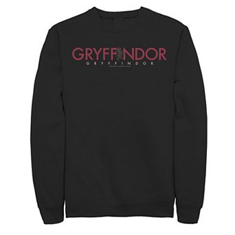 Men's Harry Potter Gryffindor House Simple Text Fleece Graphic Pullover
