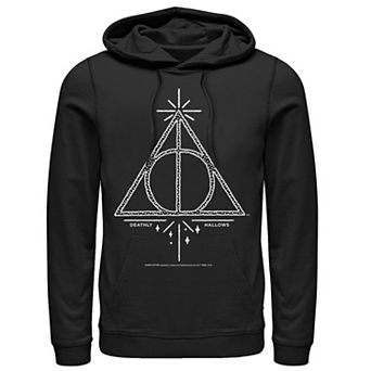 Men's Harry Potter Deathly Hallows Symbol Line Art Graphic Pullover Hoodie