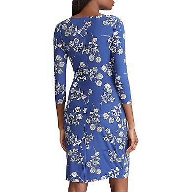 Women's Chaps Floral Side-Ruched Sheath Dress