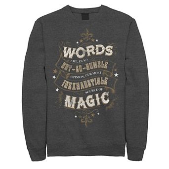 Men's Harry Potter Words are Magic Fleece Pullover