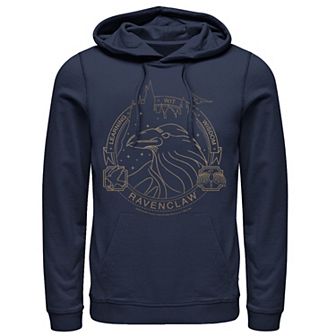 Men's Harry Potter Ravenclaw Line Art Logo Hoodie