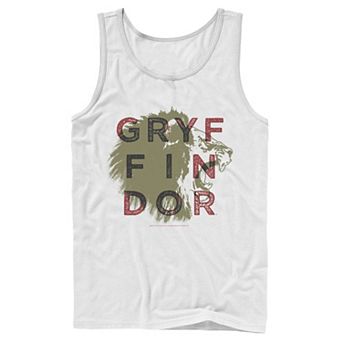 Men's Harry Potter Gryffindor Lion Text Overall Tank Top