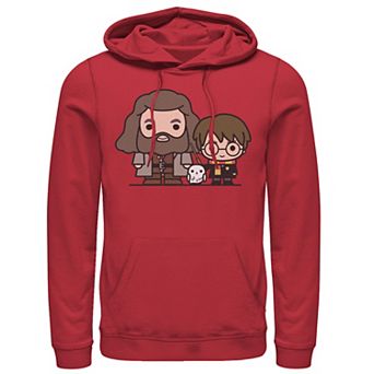 Men's Harry Potter Hagrid Hedwig And Harry Cute Cartoon Graphic Pullover Hoodie