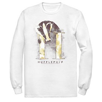 Men's Harry Potter Hufflepuff House Watercolor Long Sleeve Tee