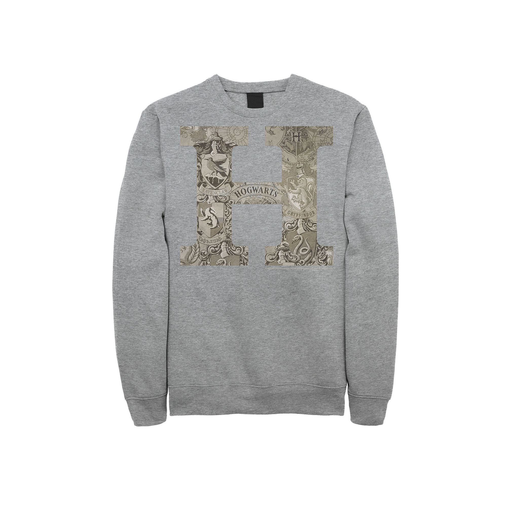 Mens Harry Potter H Hogwarts Crest Fill Sweatshirt, Size: Small, Athletic 