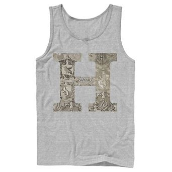 Men's Harry Potter H Hogwarts Crest Fill Tank Top