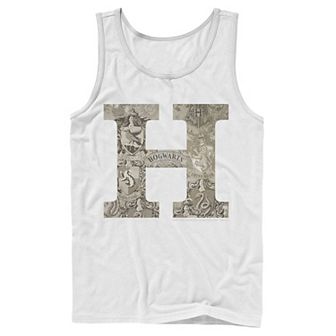 Men's Harry Potter H Hogwarts Crest Fill Tank Top