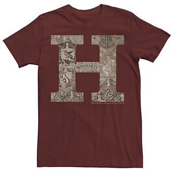 Men's Harry Potter H Hogwarts Crest Fill Tee