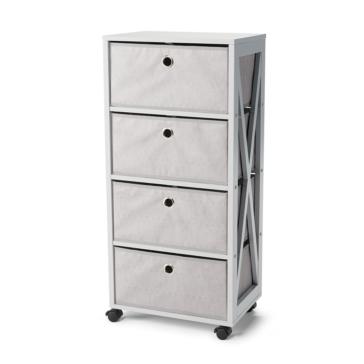The Big One® 4 Drawer Storage Tower - Gray Print