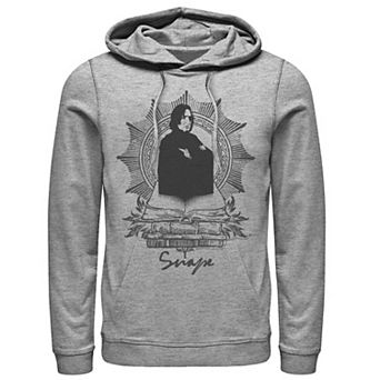 Men's Harry Potter Snape Books Portrait Graphic Pullover Hoodie