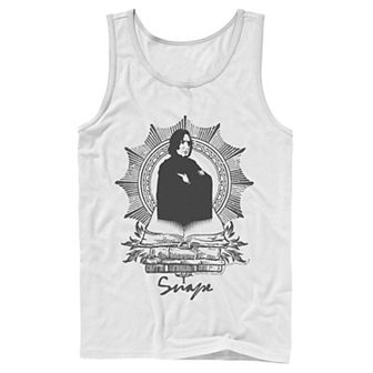 Men's Harry Potter Snape Books Portrait Graphic Tank Top