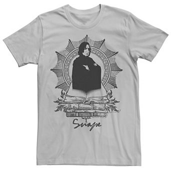 Men's Harry Potter Snape Books Portrait Graphic Tee