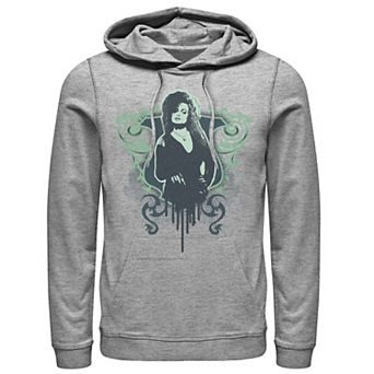 Men's Harry Potter Bellatrix Lestrange Dripping Portrait Graphic Pullover Hoodie