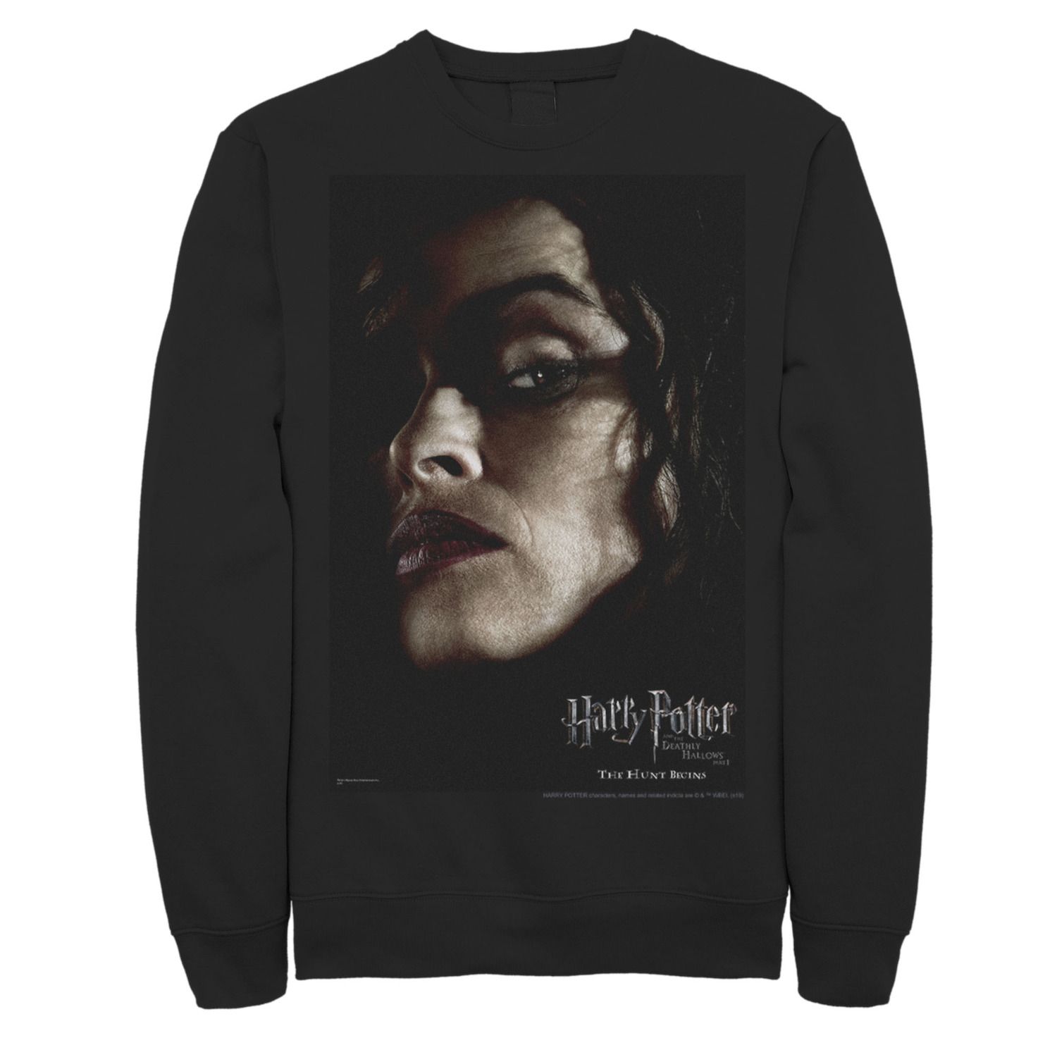 Image for Harry Potter Men's Deathly Hallows Bellatrix Character Poster Fleece Graphic Pullover at Kohl's.
