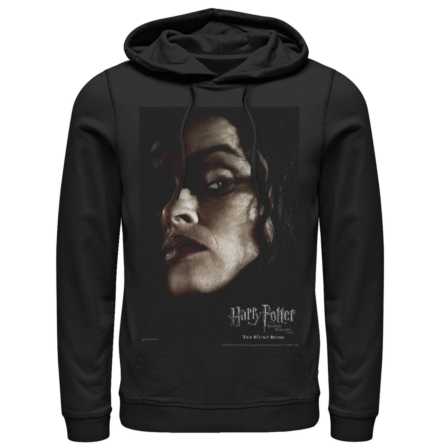 Image for Harry Potter Men's Deathly Hallows Bellatrix Character Poster Graphic Pullover Hoodie at Kohl's.