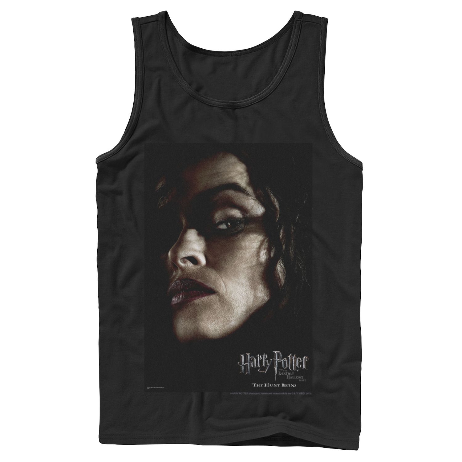 Image for Harry Potter Men's Deathly Hallows Bellatrix Character Poster Graphic Tank Top at Kohl's.