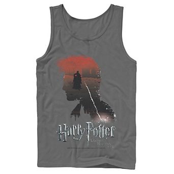 Men's Harry Potter Deathly Hallows Voldemort Silhouette Fill Tank Top