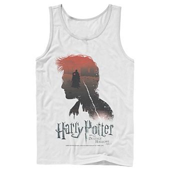 Men's Harry Potter Deathly Hallows Voldemort Silhouette Fill Tank Top