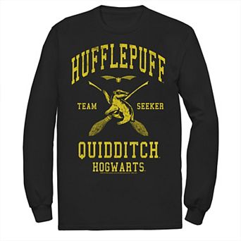 Men's Harry Potter Deathly Hallows 2 Hufflepuff Quidditch Long Sleeve Tee