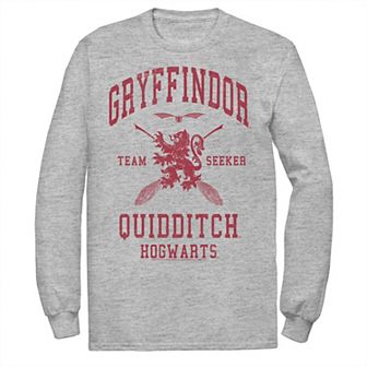 Men's Harry Potter Deathly Hallows 2 Gryffindor Quidditch Long Sleeve Tee