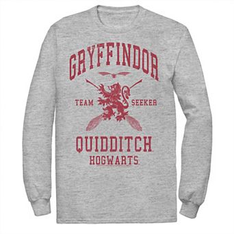 Men's Harry Potter Deathly Hallows 2 Gryffindor Quidditch Long Sleeve Tee