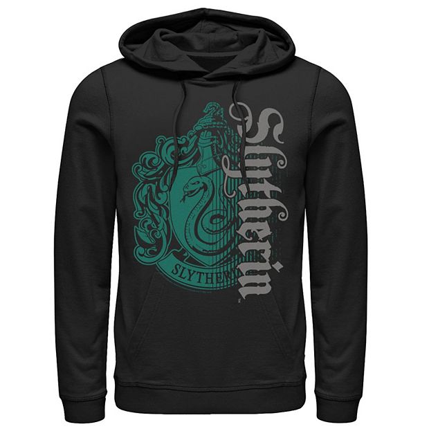 Men s Harry Potter Slytherin Dark Badge Logo Hoodie