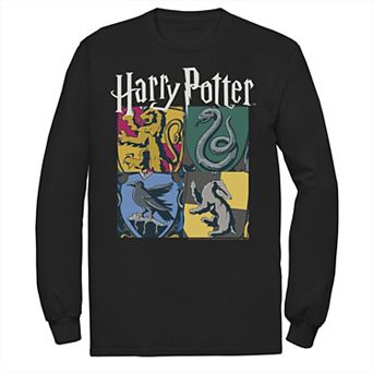 Men's Harry Potter Hogwart Houses Vintage Collage Tee