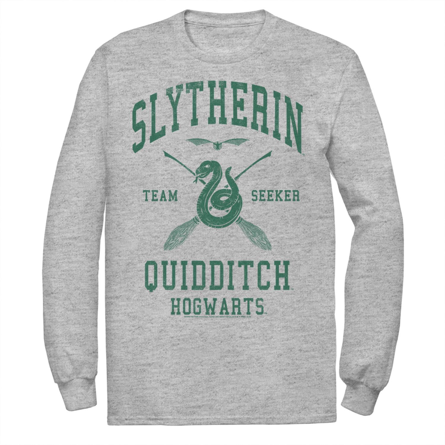 Image for Harry Potter Men's Slytherin Team Seeker Text Long Sleeve Graphic Tee at Kohl's.