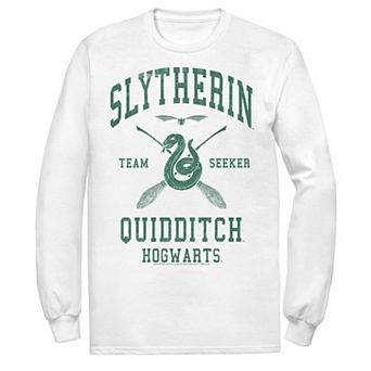 Men's Harry Potter Slytherin Team Seeker Text Long Sleeve Graphic Tee