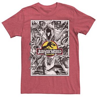 Men's Jurassic Park Collage Poster Tee