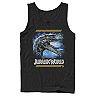 Men's Jurassic Park Blue Head Shot Logo Tank