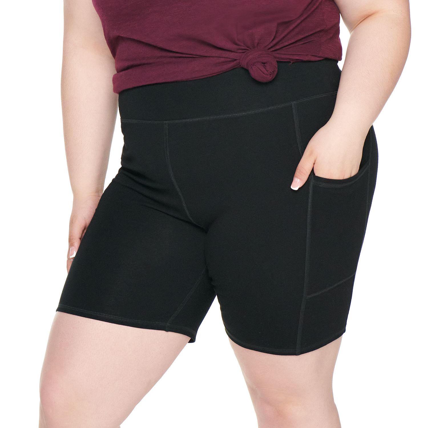 high waisted bike shorts with pockets