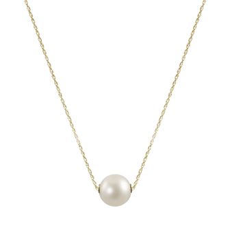 PearLustre by Imperial 14k Gold Freshwater Cultured Pearl Slider Necklace