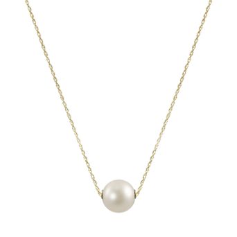 PearLustre by Imperial 14k Gold Freshwater Cultured Pearl Slider Necklace
