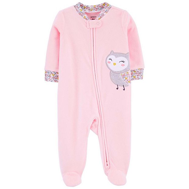 Fleece footed pajamas baby hot sale girl