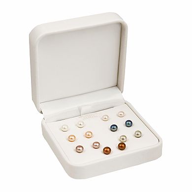 Sterling Silver Dyed Freshwater Cultured Pearl Earring Set