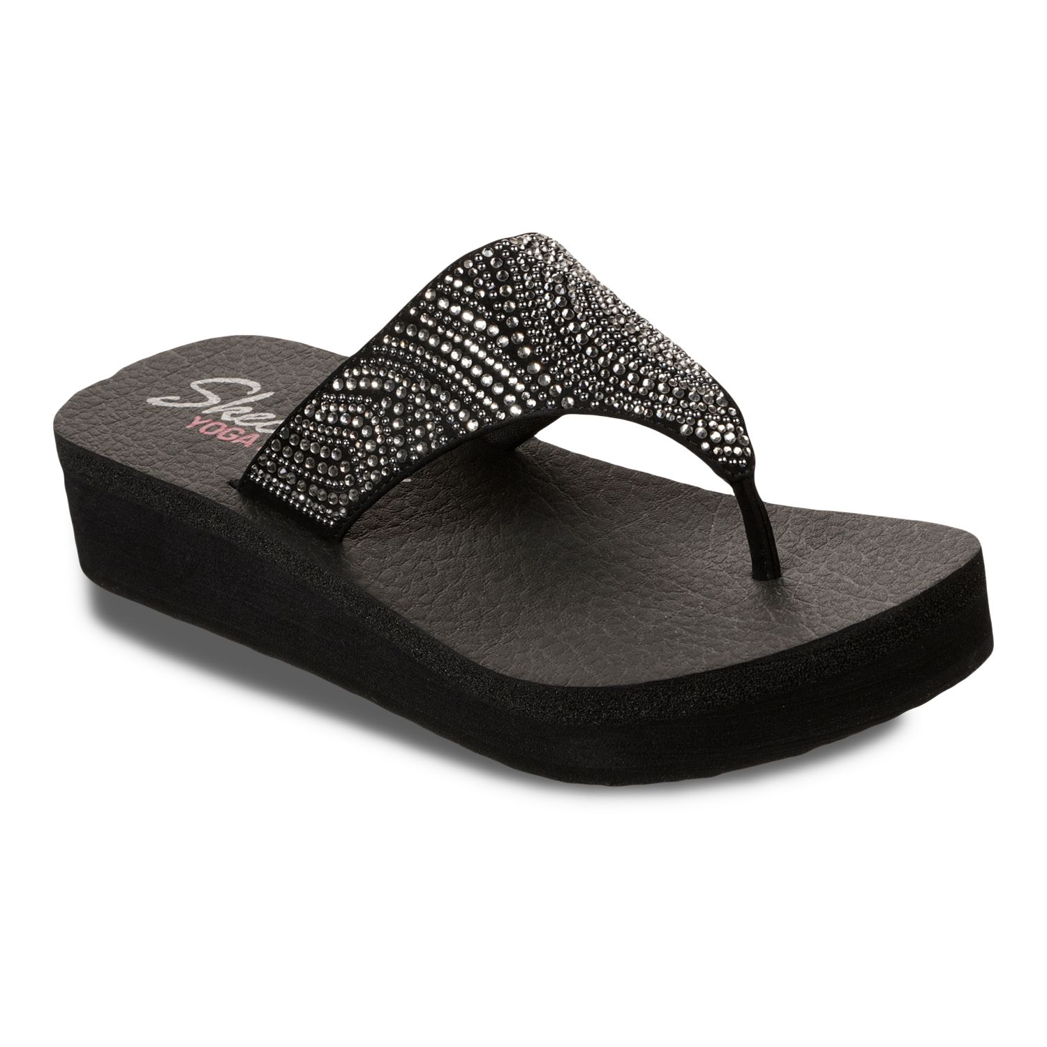 skechers cali vinyasa wedge flip flop