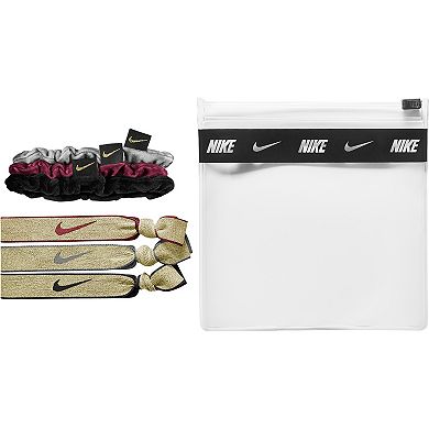 Nike Velvet Scrunchie and Ponytail Holder 6-Pack with Pouch