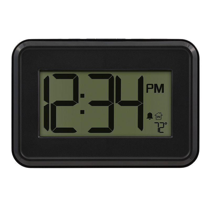 LaCrosse Technology Digital Wall Clock with Temperature & Countdown Timer, 