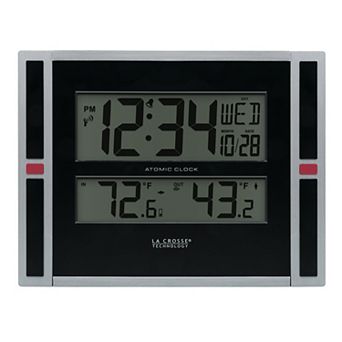 La Crosse Technology 11-Inch WWVB Digital Clock with Temperature