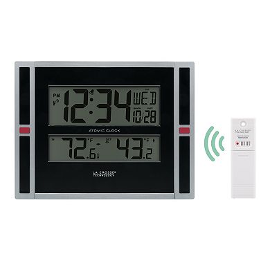LaCrosse Technology 11-Inch WWVB Digital Clock with Temperature