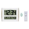 La Crosse Technology Digital Atomic Wood Sided Wall Clock with Temperature and Indoor Humidity