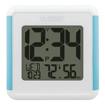 La Crosse Technology Splash-proof Shower Cube Atomic Clock with Temperature & Humidity