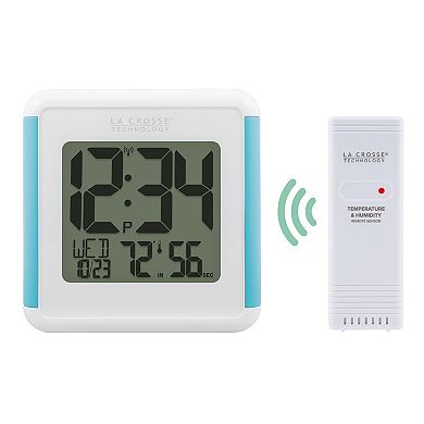 LaCrosse Technology Splash-proof Shower Cube Atomic Clock with Temperature & Humidity