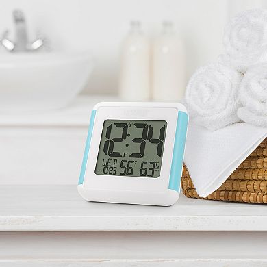 LaCrosse Technology Splash-proof Shower Cube Atomic Clock with Temperature & Humidity