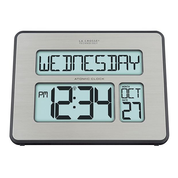 La Crosse Technology Backlight Atomic Full Calendar Digital Clock