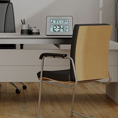 LaCrosse Technology Atomic Digital Clock with Backlight, Full Calendar & Temperature