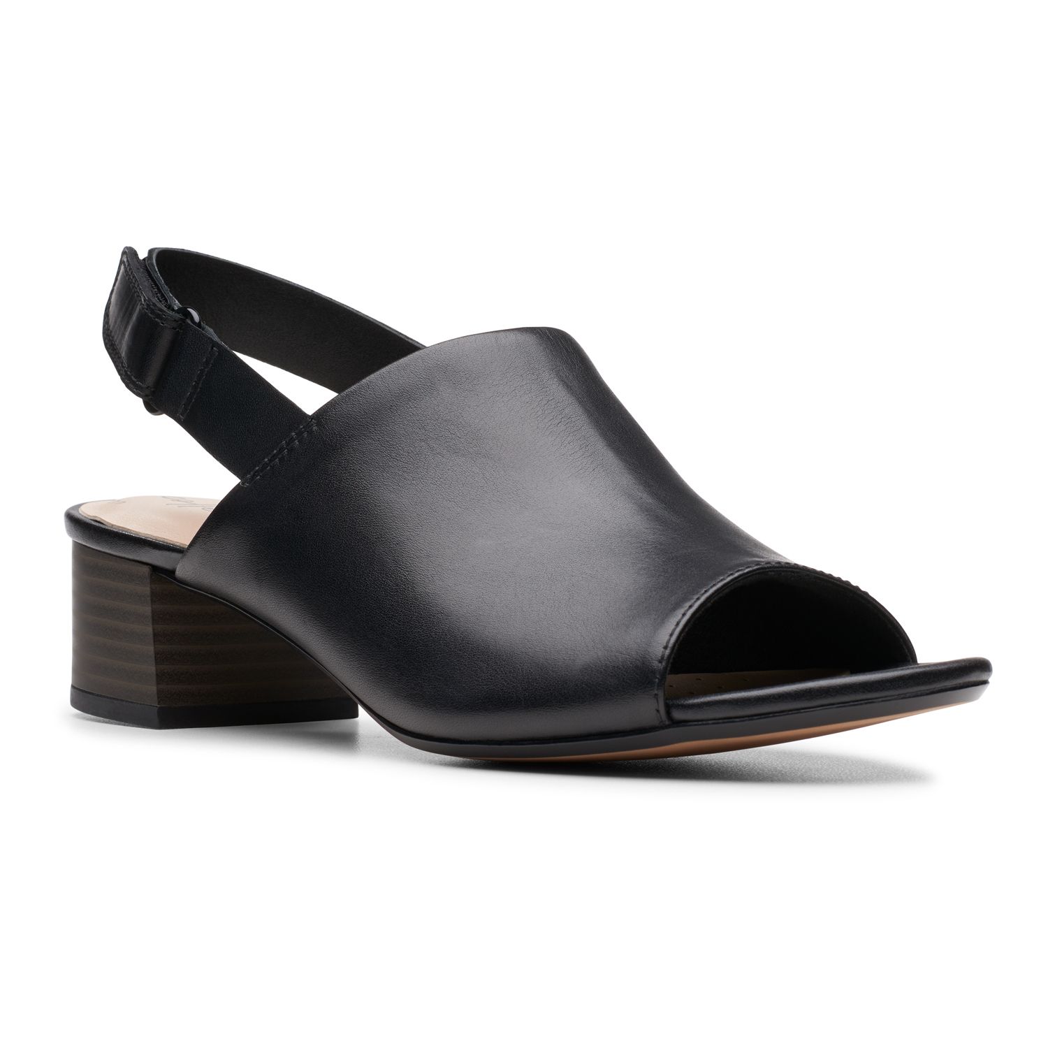 clarks block heel sandals