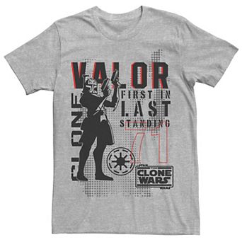 Men's Star Wars: Clone Wars Valor First In Last Standing Tee