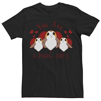 Men's Star Wars A-Porg-Able Hearts Tee